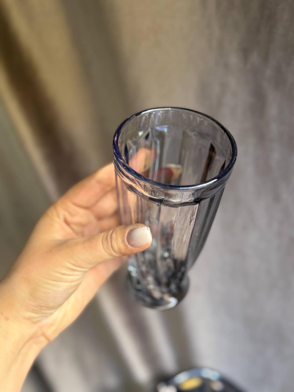 Набір питний скляний YIWU глечик 1,1 л/склянки 300 мл 7 предметів Графітовий (HP-19-39-1) - фото 5