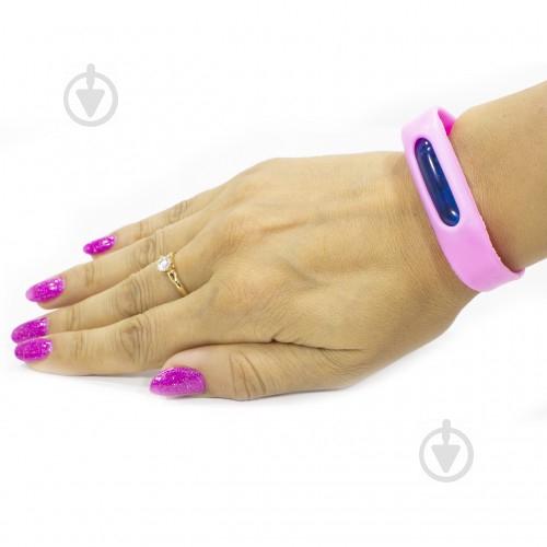 Силіконовий браслет від комарів Lesko Anti Mosquito Band Pink із капсулою від укусів (3507-9936a)