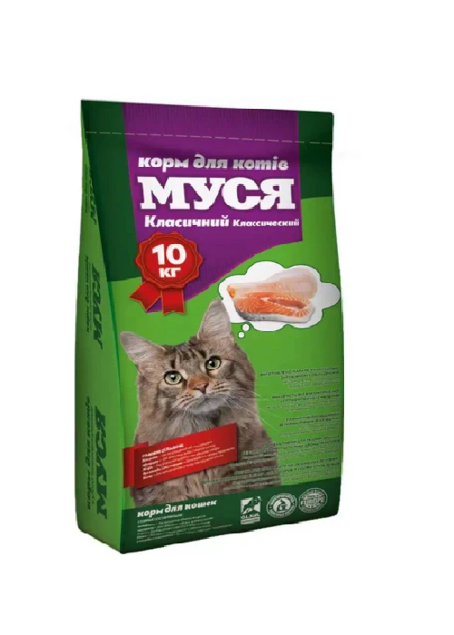 Сухой корм для кошек Муся Классик 10 кг (00000004674)