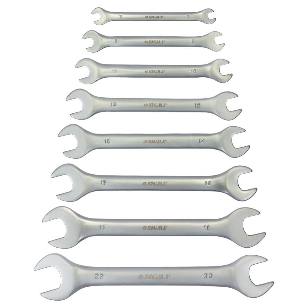 Ключи рожковые Sigma CrV satine 6-22 мм 8 шт. (6010321)