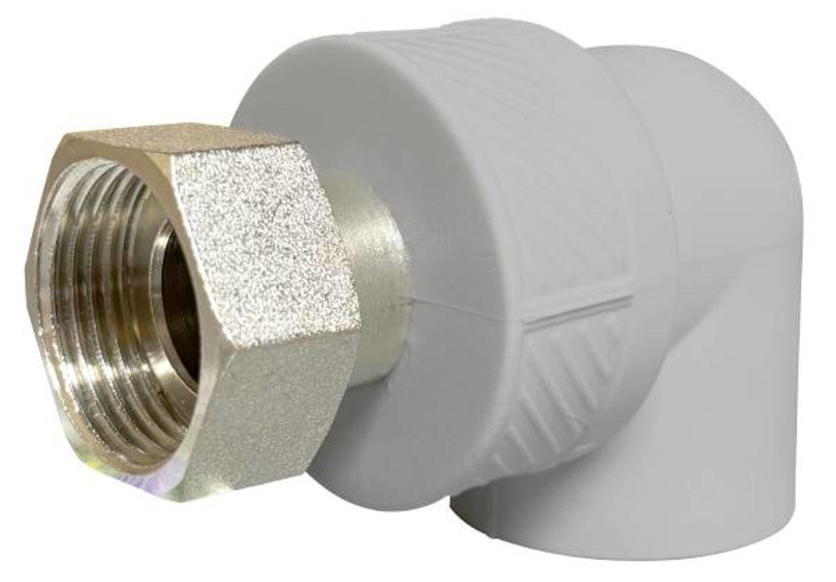 Колено с накидной гайкой PPR Raftec 25х3/4"