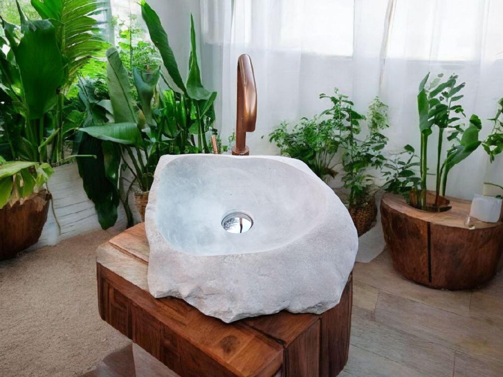 Раковина из натурального камня 37х38 см - фото 2 Раковина из натурального камня 37х38 см - фото 2