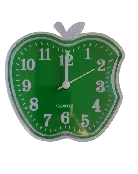Будильник кварцевый 8805 Яблоко 10х10х4 см Зеленый (3985)