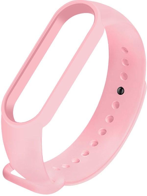 Ремешок UWatch Replacement Silicone Band For Xiaomi Mi Band 5/6/7 Pink - фото 1