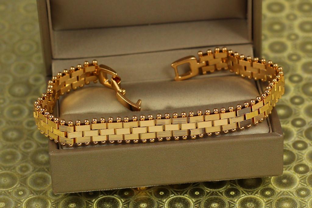 Браслет Xuping Jewelry Трак 19 см х 8 мм Золотистый (2327279103)