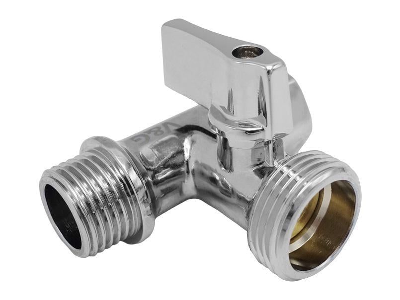 Кран трехходовой V&G VALOGIN 1/2"х3/4"x1/2" для стиральной машины Хром (RS-VG-506101)