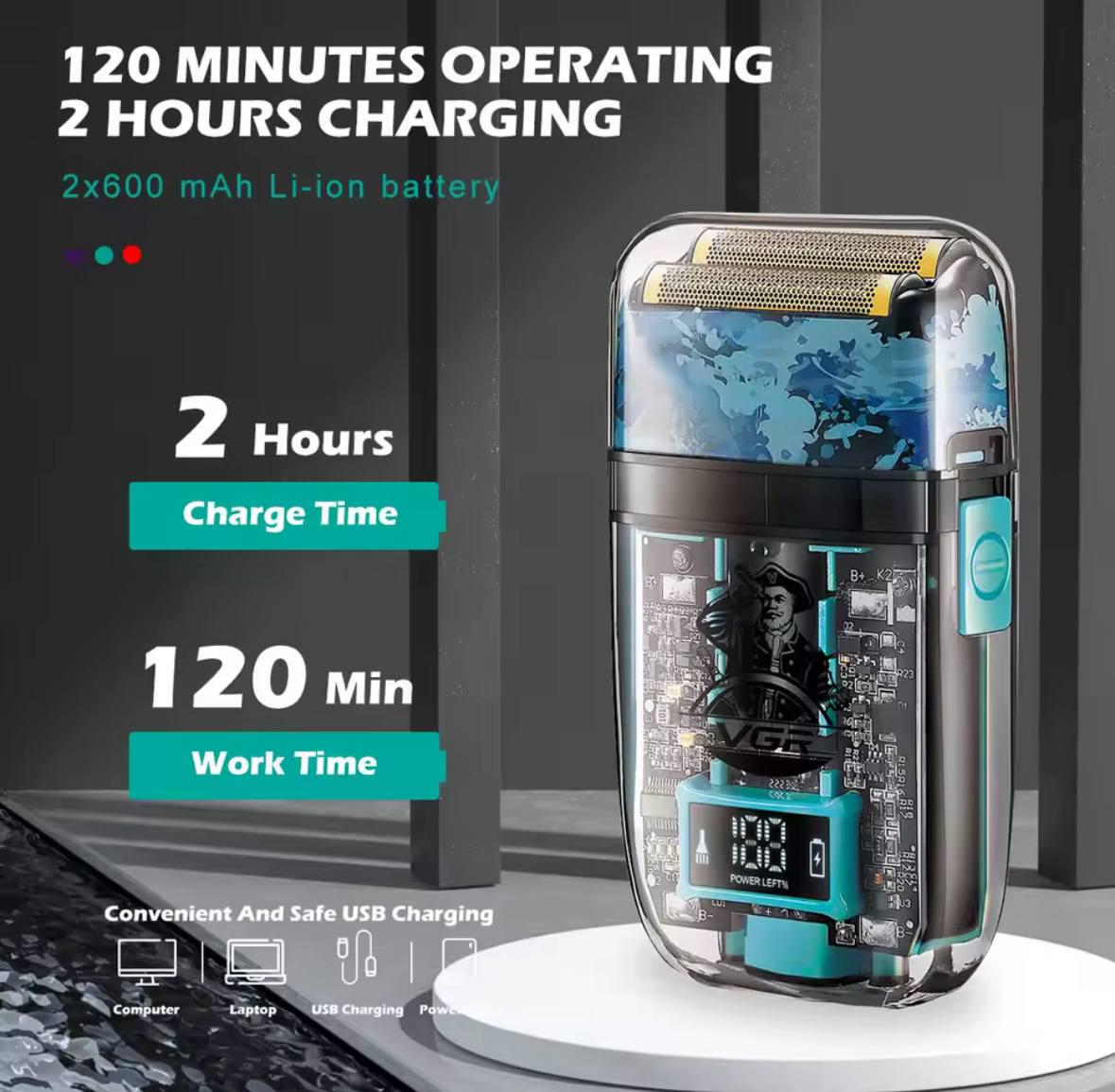 Електробритва чоловіча VGR бездротова подвійні леза (V-352) - фото 2 Електробритва чоловіча VGR бездротова подвійні леза (V-352) - фото 2