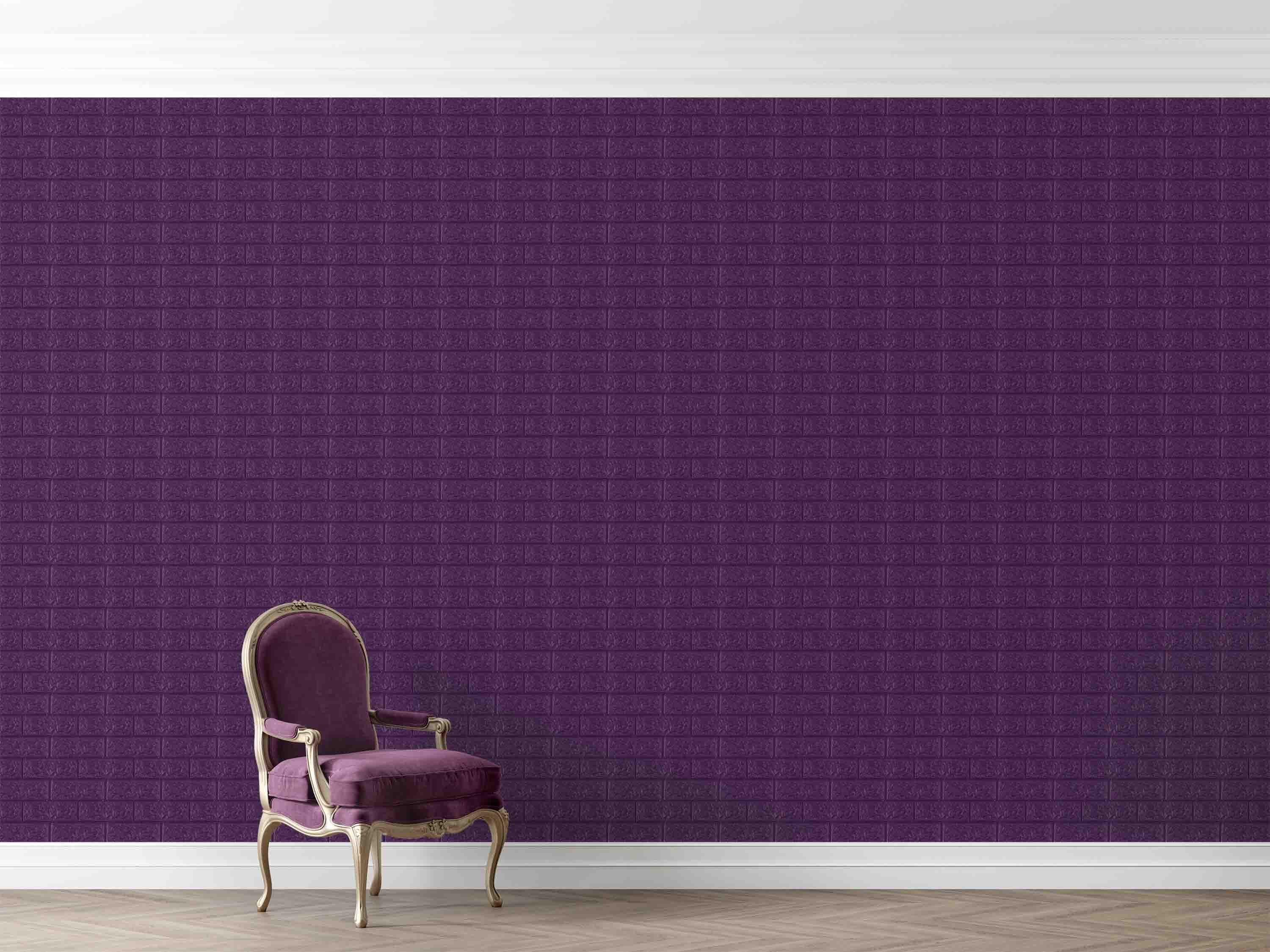 3D-панель декоративная самоклеющаяся под кирпич 700x770x5 мм Фиолетовый (76) - фото 4 3D-панель декоративная самоклеющаяся под кирпич 700x770x5 мм Фиолетовый (76) - фото 4