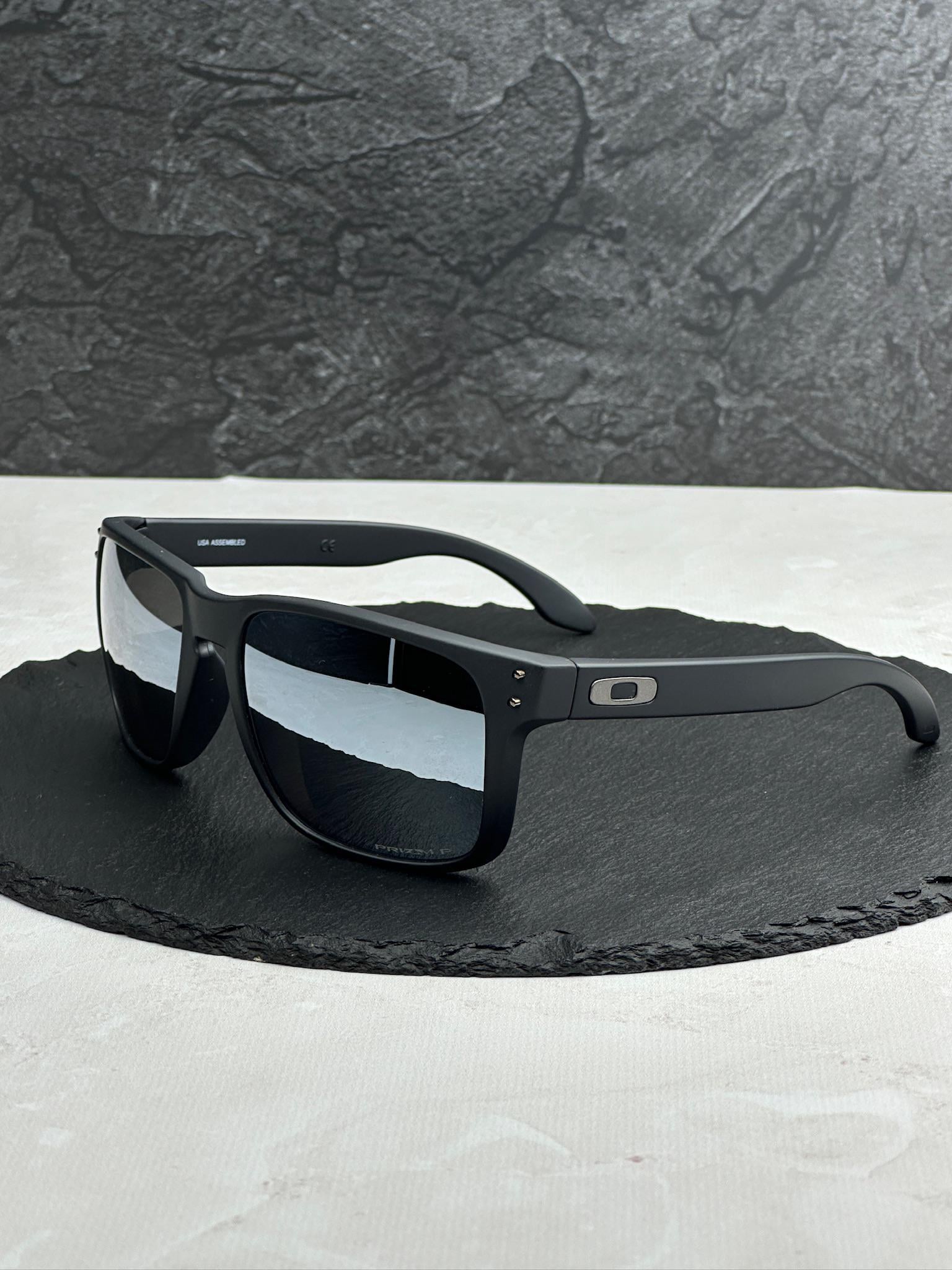 Солнцезащитные очки Oakley Holbrook XL OO9417 матовые с линзой Prizm Black поляризованные зеркальные мужские Черный