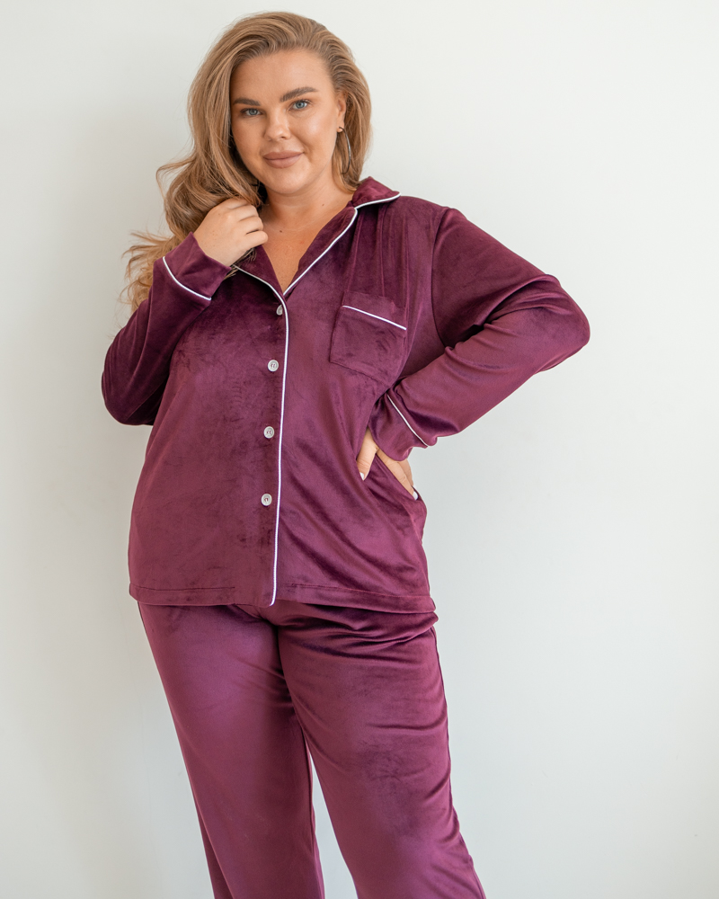 Пижама женская Модельер 7622 р. 42 Бордовый (14070) - фото 7 Пижама женская Модельер 7622 р. 42 Бордовый (14070) - фото 7