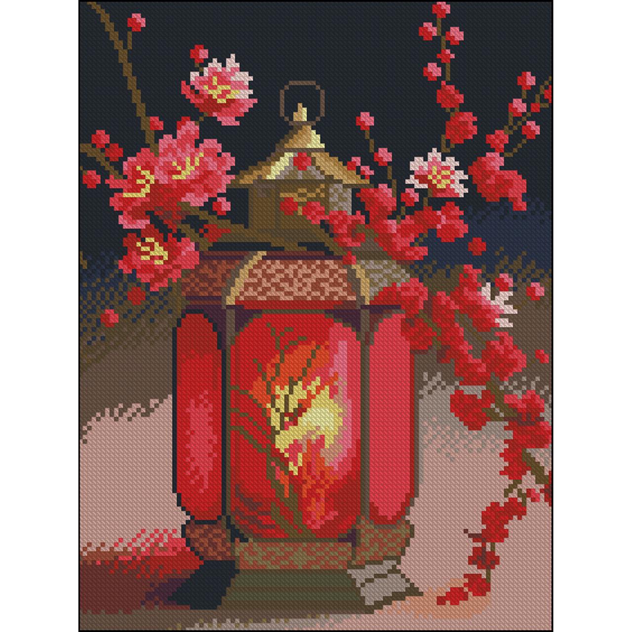 Алмазная мозаика Strateg Фонарик без подрамника 30х40 см (ZAV3040-18)