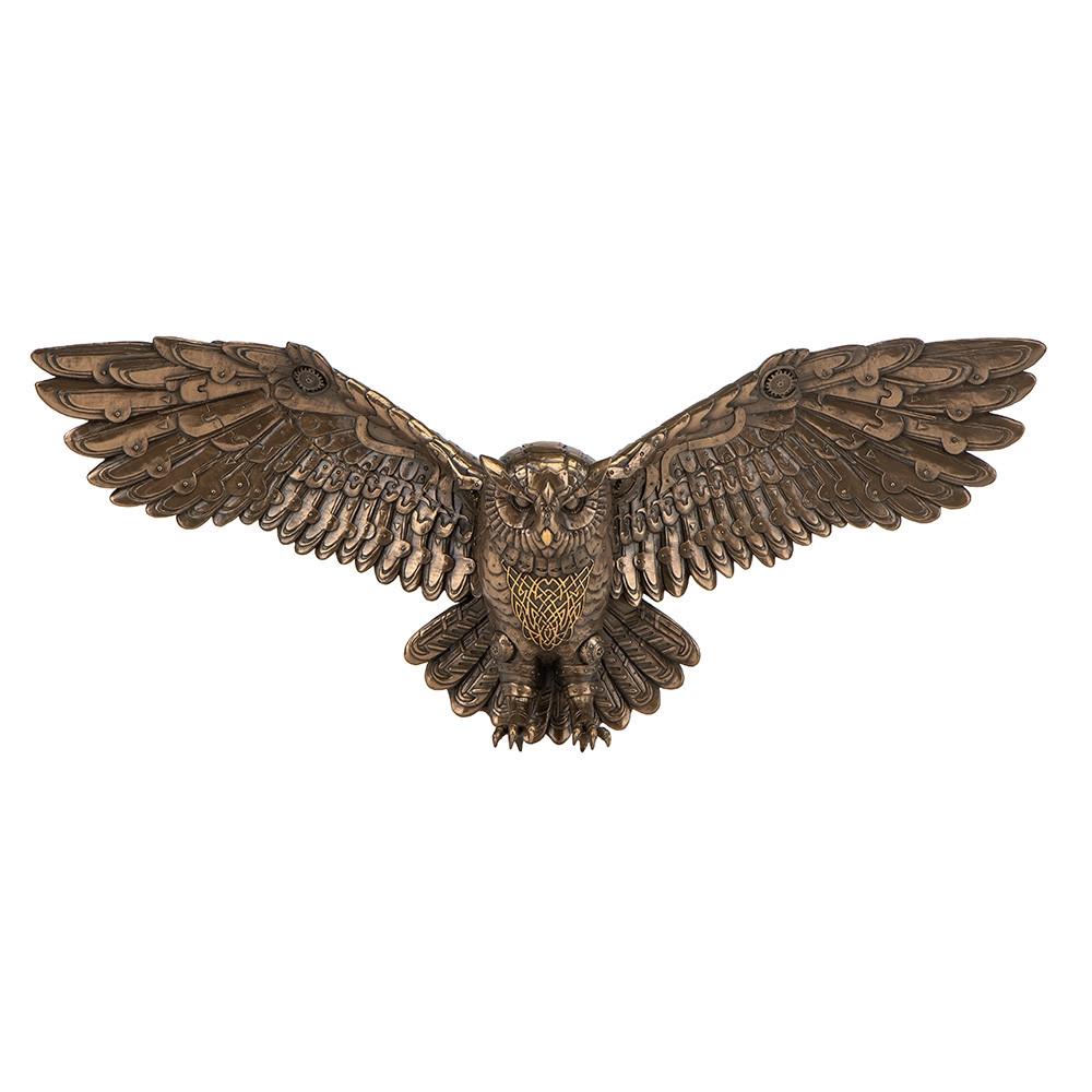 Статуетка-панно Veronese Стипанк Сова 53х23 см Бронзовий (28541864) - фото 5 Статуетка-панно Veronese Стипанк Сова 53х23 см Бронзовий (28541864) - фото 5