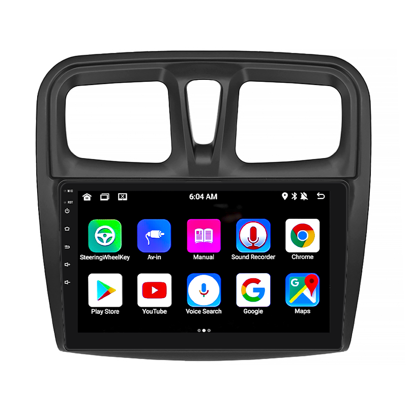 Штатная магнитола Lesko для Renault Sandero II 2013-2018 экран 9" 4/64Gb 4G+CarPlay Wi-Fi