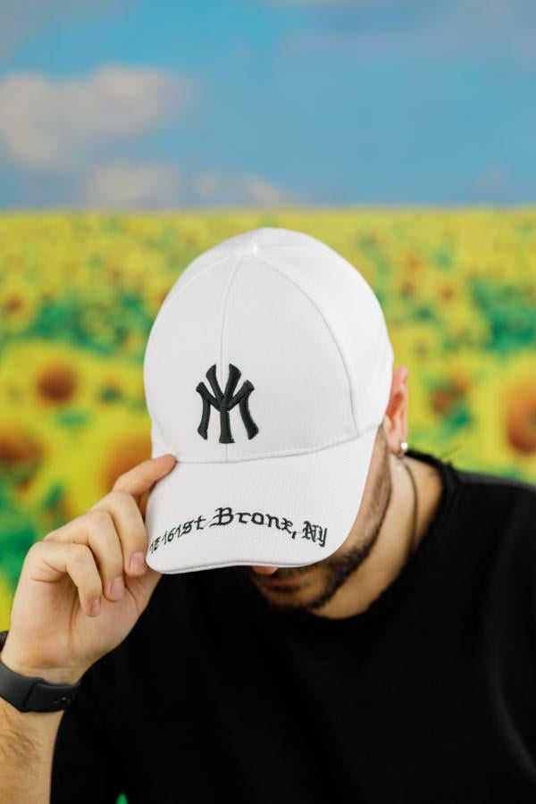 Бейсболка Braxton "New York Bronx" унисекс Белый (1638)