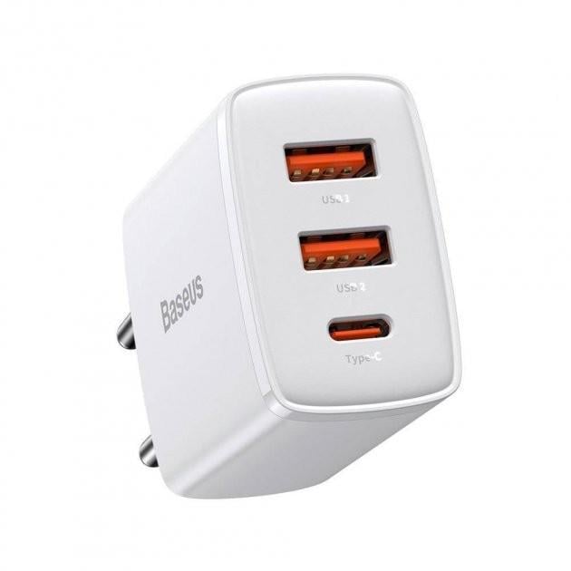 Зарядний пристрій Baseus Compact QC3.0/PD3.0 30 W 3 A White (CCXJ-E02)