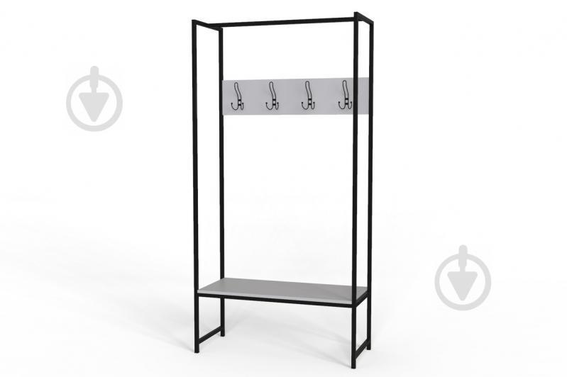 Вешалка напольная Ferrum-decor Трелис 12 180x90x38 см Белый / Черный (XK00271) Вешалка напольная Ferrum-decor Трелис 12 180x90x38 см Белый / Черный (XK00271)