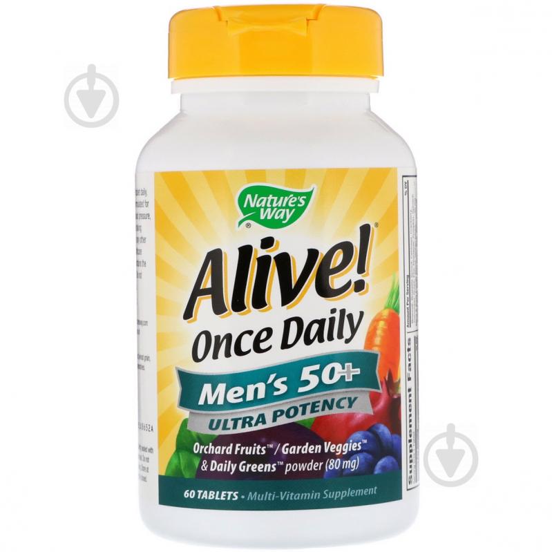 Мультивитамин для мужчин 50+ Nature's Way Alive! Once Daily Men's 50+ Multi-Vitamin 60 таблеток (NWY15691)