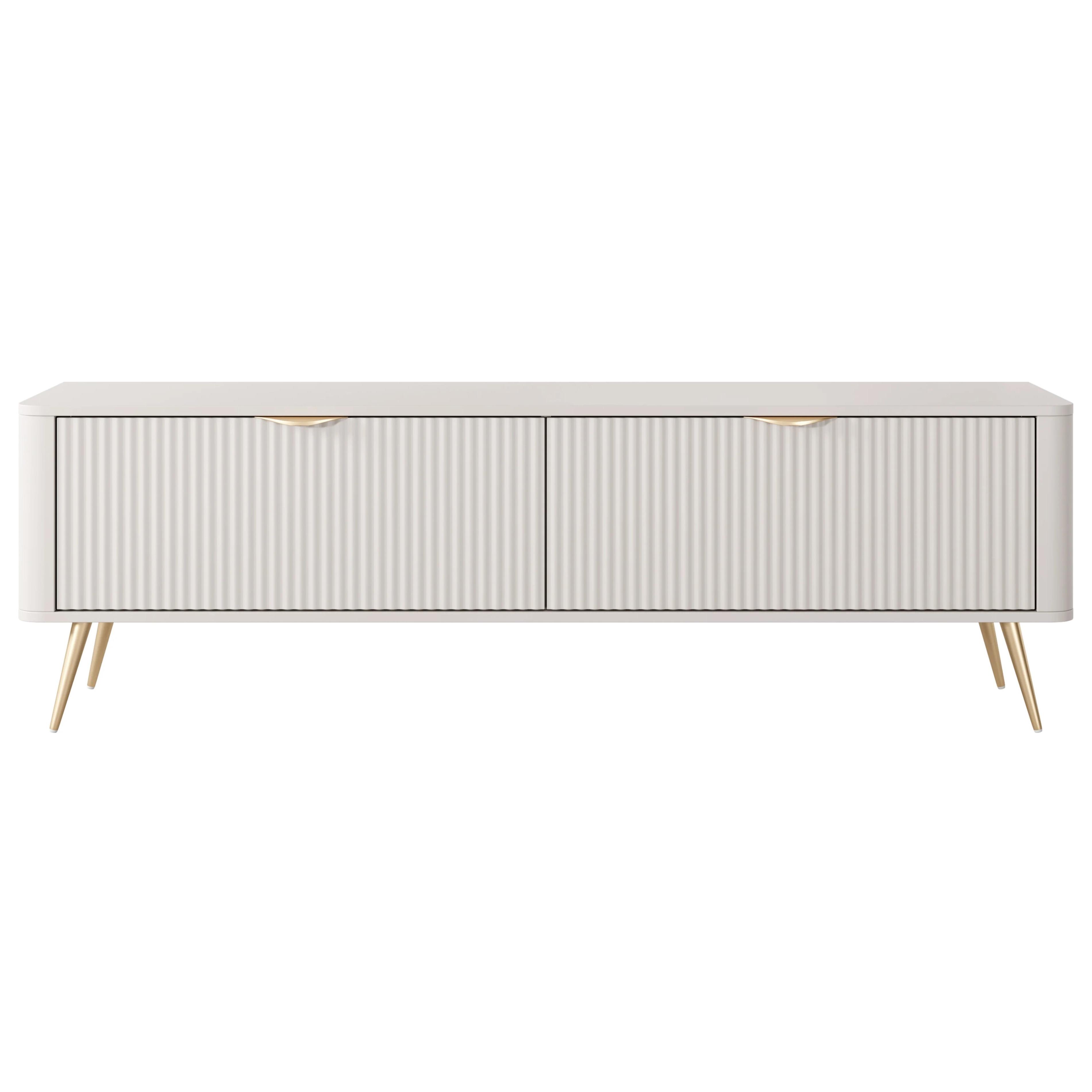 Тумба TV Maraline Sofia Beige ribbed 2 шафки 163 см (13700)