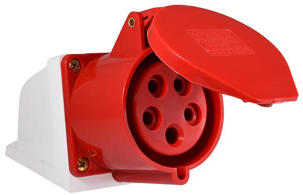 Силовая розетка АСКО-УКРЕМ ГC 125 3P+N+PE 32А 400 В стационарная IP44 Красный (A0080040006)