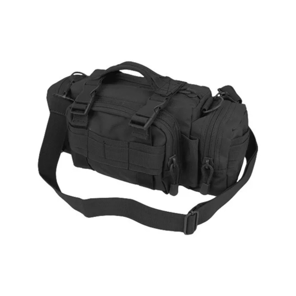 Универсальная сумка-подсумок 5 л поясная нагрудная на молнии с ремнем на плечо Black (24430096)
