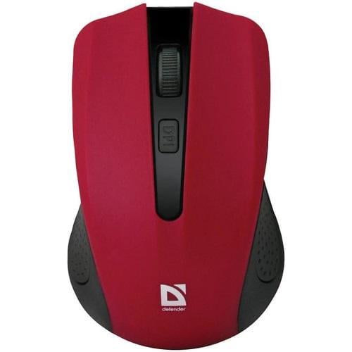 Мышка Defender Accura MM-935 беспроводная 4кн до 1600dpi 2хAAA Black/Red