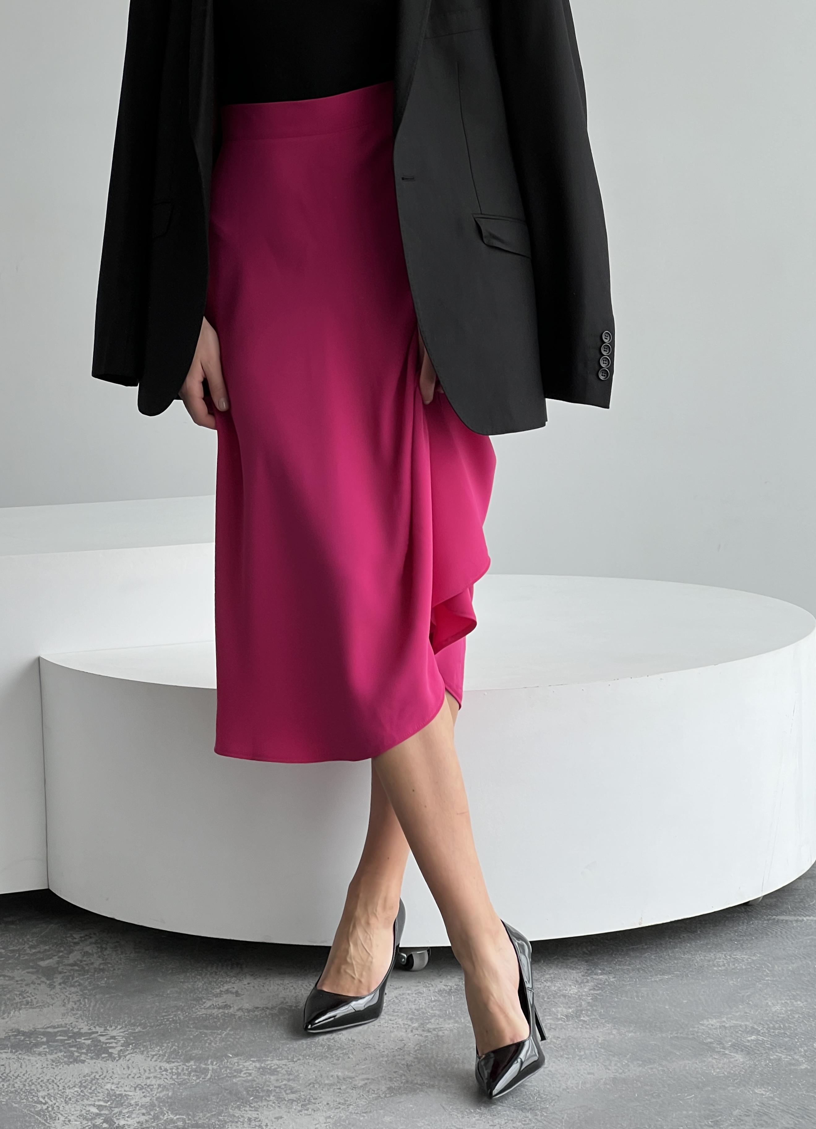 Спідниця-трапеція міді Дика Спідниця XS Рожевий (2023) - фото 6 Спідниця-трапеція міді Дика Спідниця XS Рожевий (2023) - фото 6