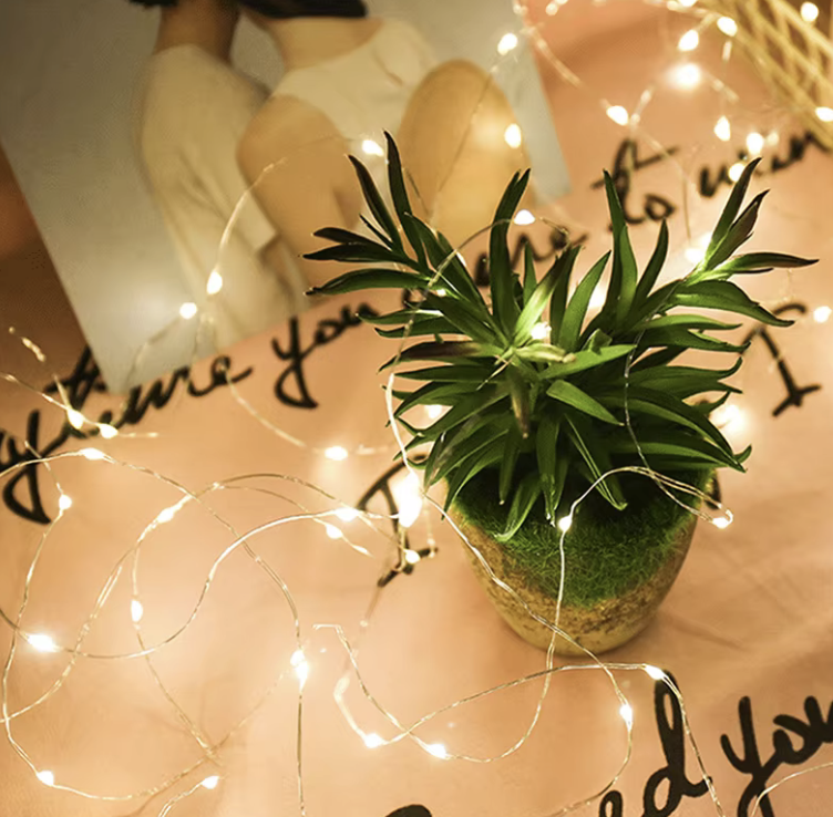 Гирлянда светодиодная Роса USB 5 м Теплый белый (22922061) - фото 5