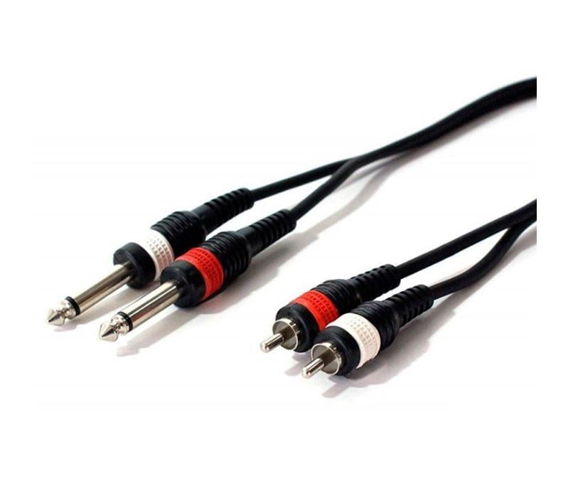 Готовый аудиокабель 2xJack 6,3-2xRCA BIG XC002 5 м