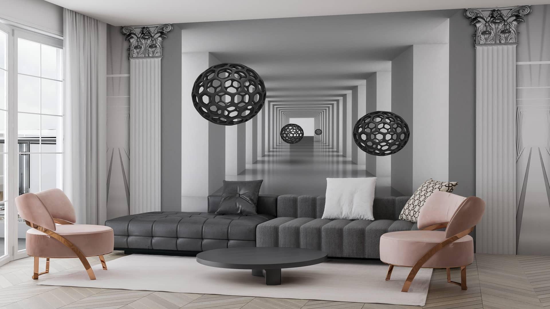 Фотообои флизелиновые Styleo Print-walls Коридор пространства 0587 300х250 см (Pw-0587/2)