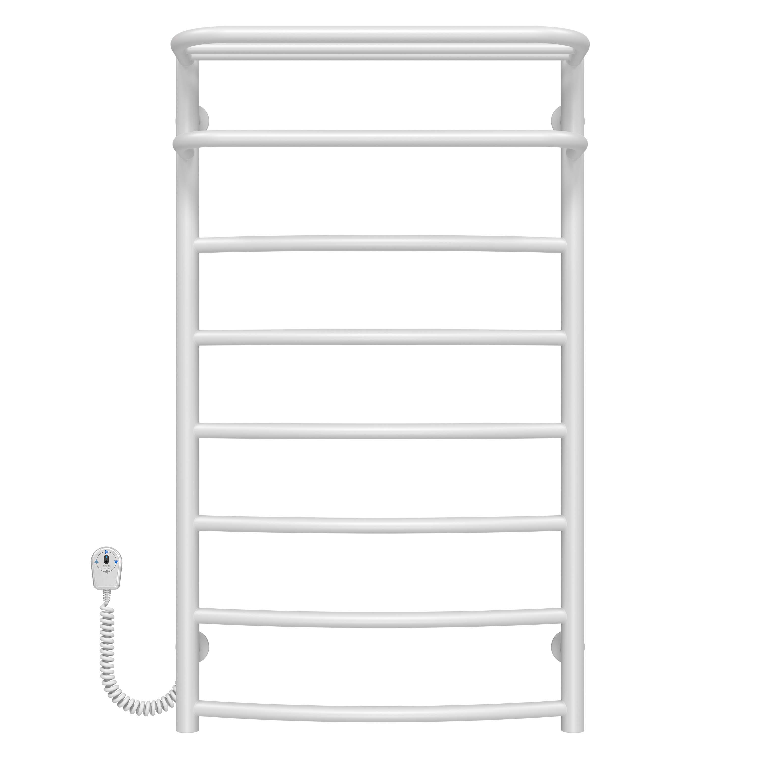 Полотенцесушитель электрический Deffi Отель П8 EF16 левое подключение нержавеющая сталь 500х900 мм Белый (C.OD.90.50.8.EWL5)