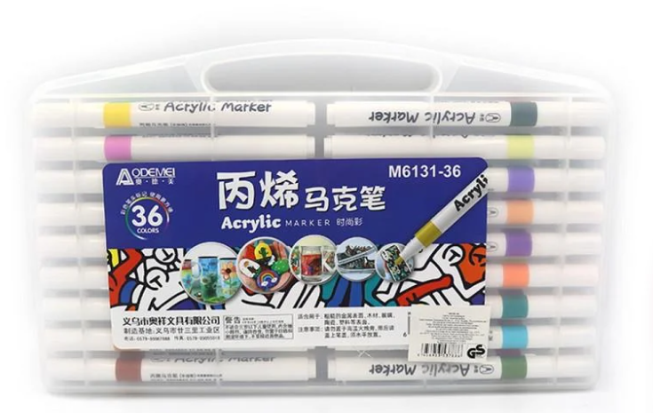 Набор акриловых скетчмаркеров Aodemei Art 36 цветов