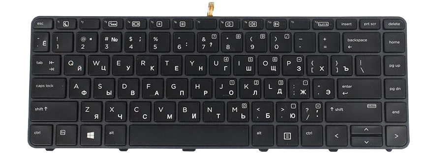 Клавиатура для ноутбука HP Probook 430 G3 с подсветкой клавиш матовая (826367-251)