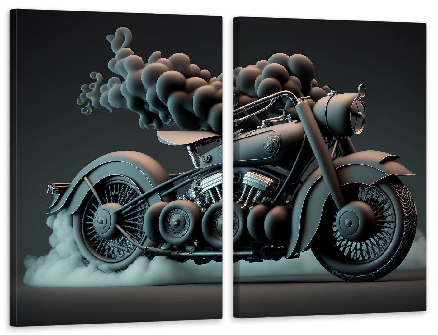 Картина модульная в гостиную/спальню Мотоцикл 50х70 см (TLV-2_137)