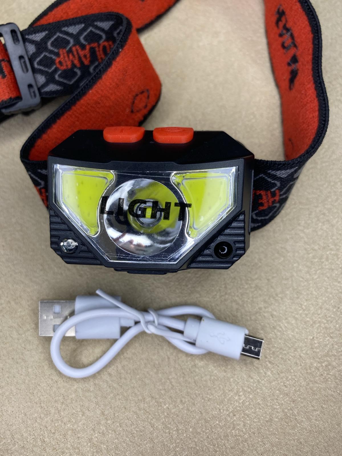 Ліхтар налобний з датчиком руху акумуляторний 8 режимів - фото 7