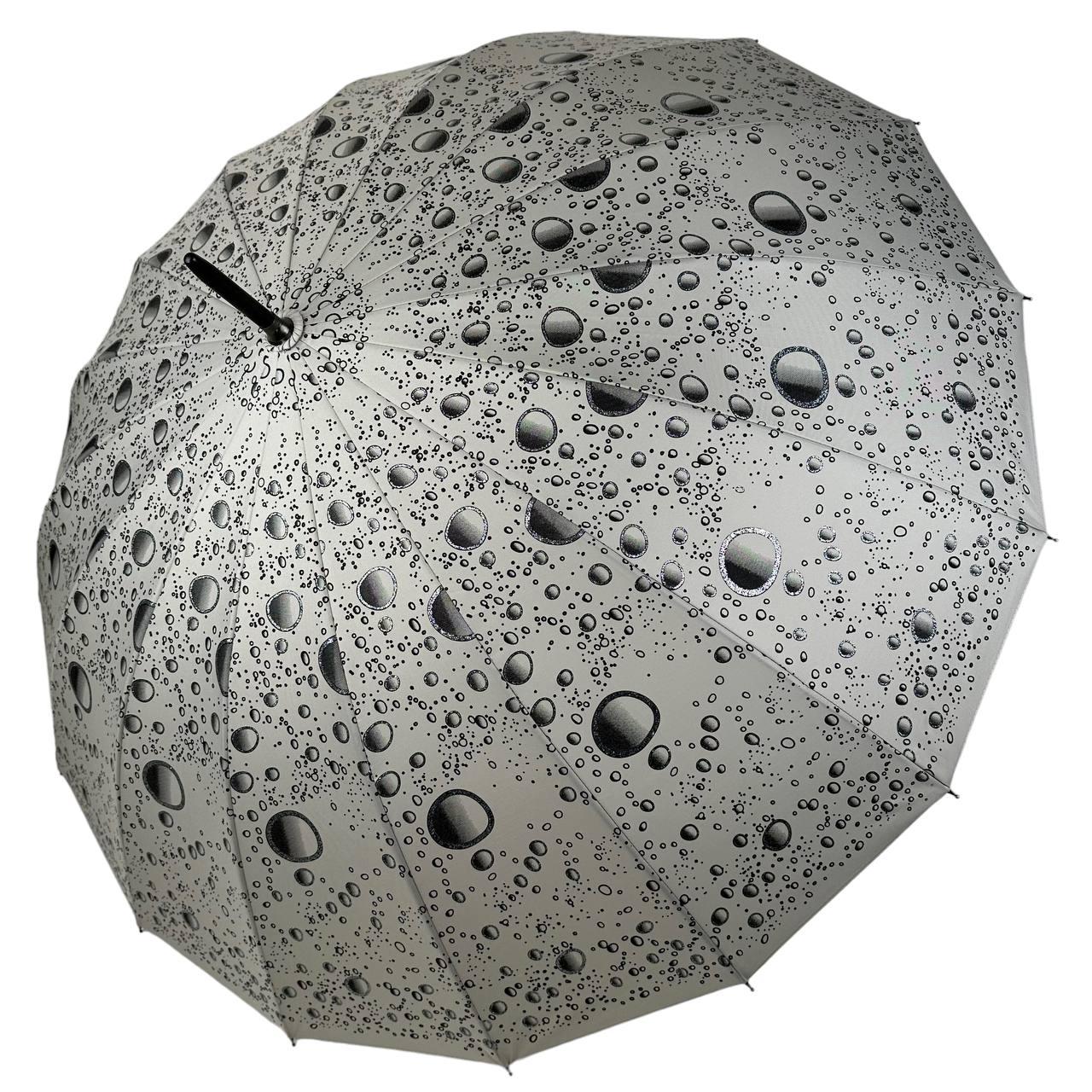 Зонт-трость женский Toprain с абстрактным принтом полуавтомат 16 спиц Серый (01541-12) Зонт-трость женский Toprain с абстрактным принтом полуавтомат 16 спиц Серый (01541-12)