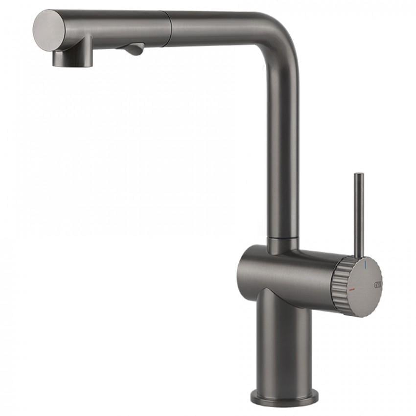 Смеситель кухонный для мойки Gessi Inedito Black Metal Brushed GHRC (60457126)