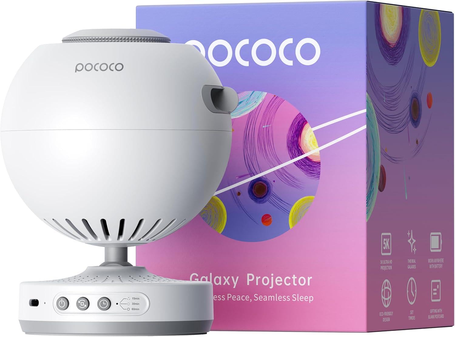 Проектор звездного неба POCOCO Galaxy Star Projector White