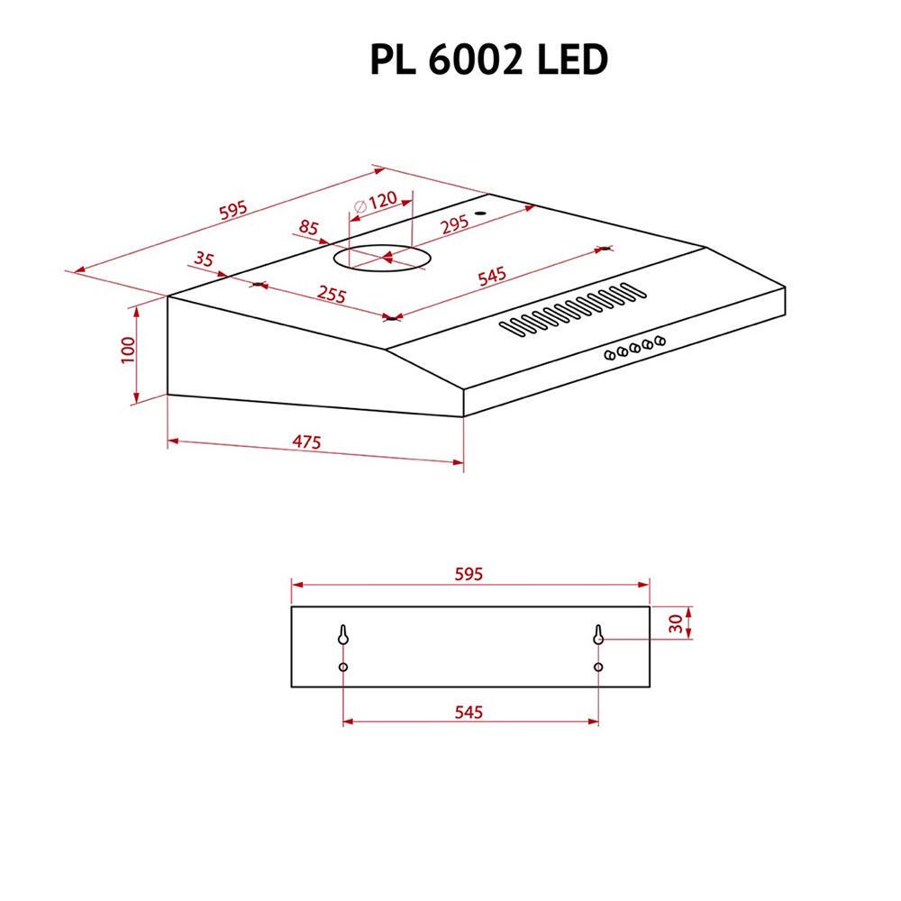 Вытяжка Perfelli PL 6002 W LED - фото 9 Вытяжка Perfelli PL 6002 W LED - фото 9