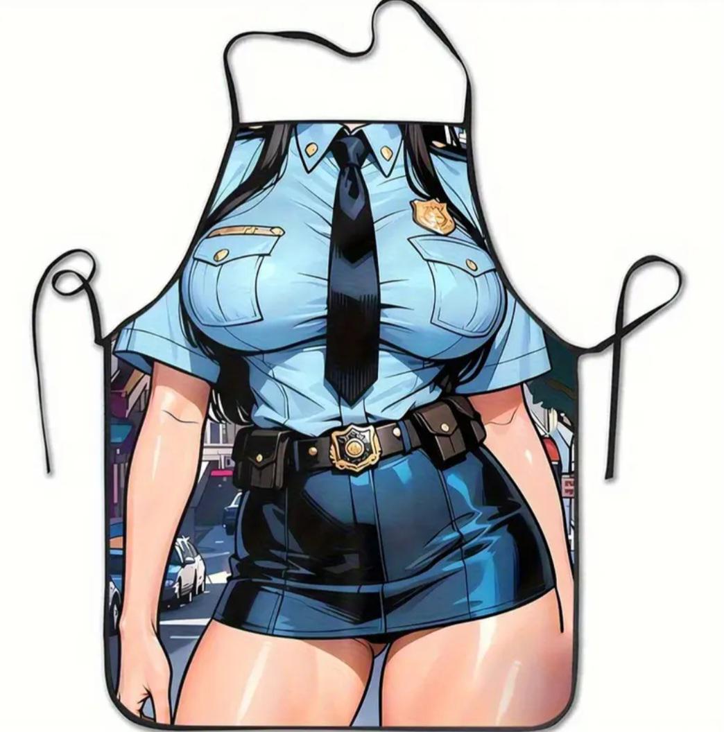 Фартук с приколом для женщин женщина в полицейской форме 72x53 см Разноцветный (218948) Фартук с приколом для женщин женщина в полицейской форме 72x53 см Разноцветный (218948)