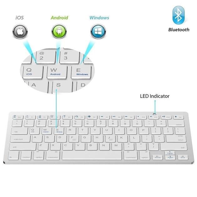 Клавіатура Keyboard X5 ART-3710 Bluetooth тонка Білий (2134436621) - фото 3