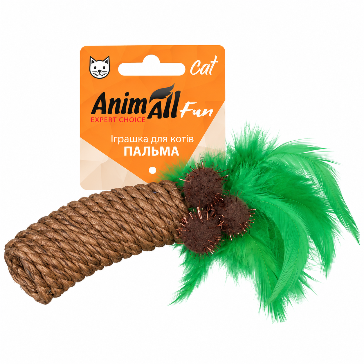 Іграшка для котів AnimAll Fun Пальма з сизалю та пір'я (11000) Іграшка для котів AnimAll Fun Пальма з сизалю та пір'я (11000)