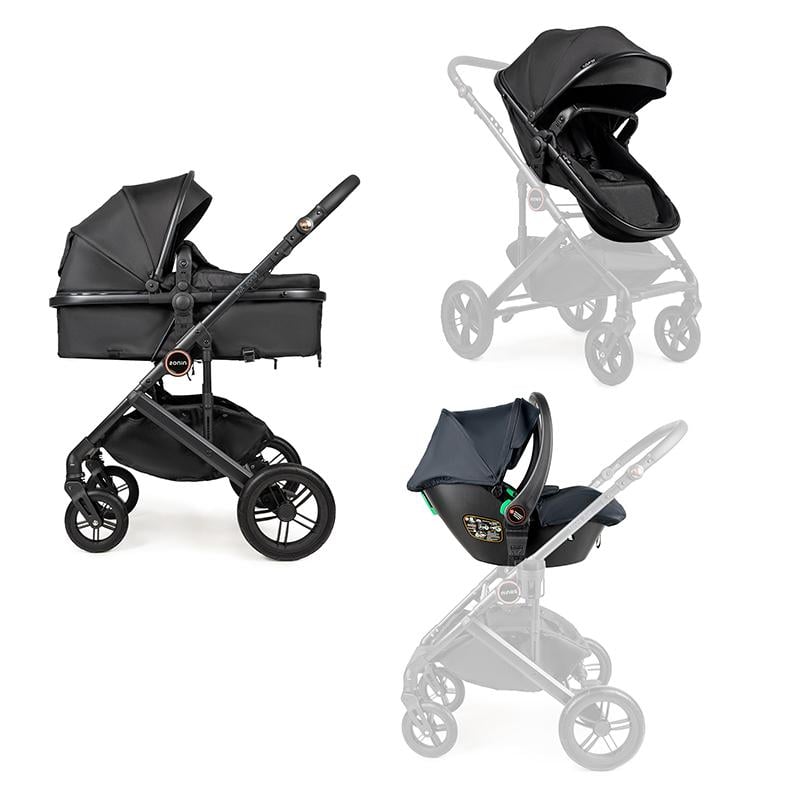 Коляска трансформер универсальная Ninos Ave 3в1 с автокреслом 0+ Black (NAV3V12026BL)