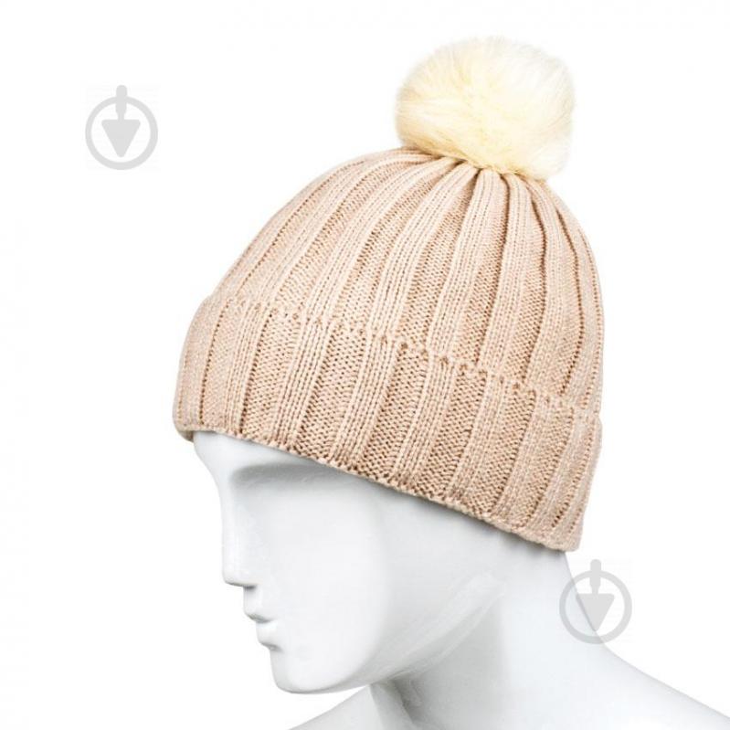 Шапка Beani'qe Fur Bob Weal с помпоном One size Бежевая (22864) Шапка Beani'qe Fur Bob Weal с помпоном One size Бежевая (22864)