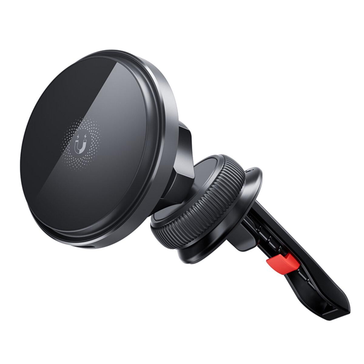 Держатель телефона автомобильный Xo с беспроводной зарядкой CX015 15 W Magnetic Car Air Outlet Wireless Черный