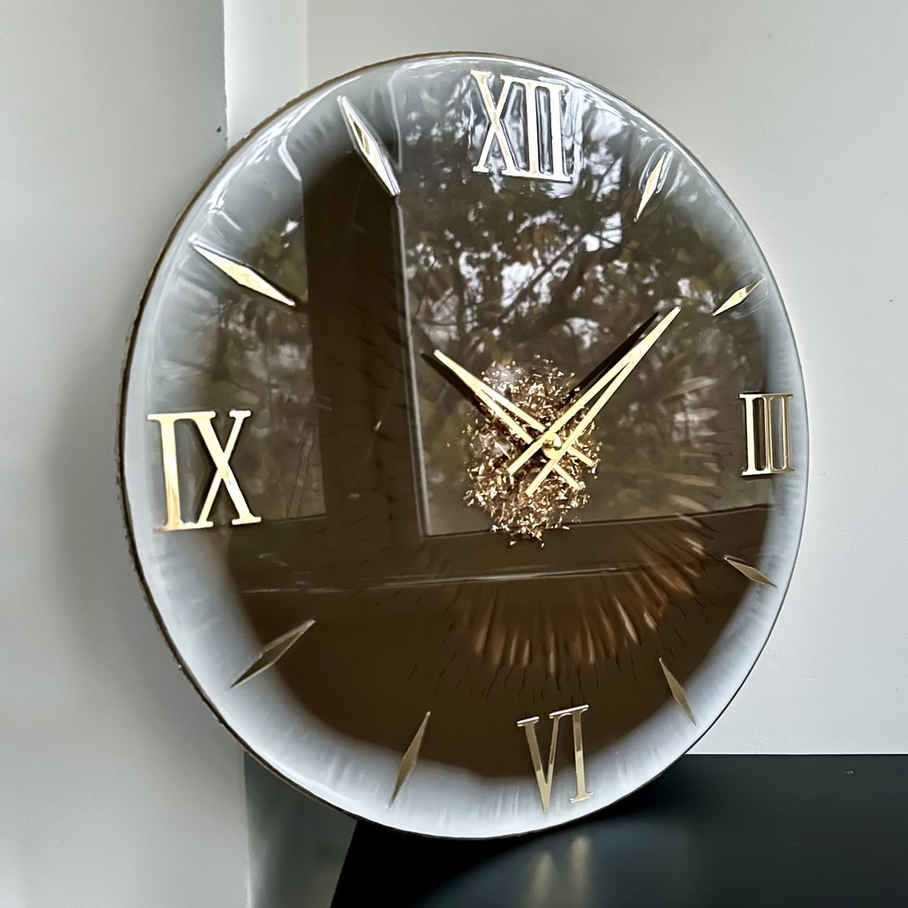 Часы настенные круглые из эпоксидной смолы EPOXY M200 45x45 см