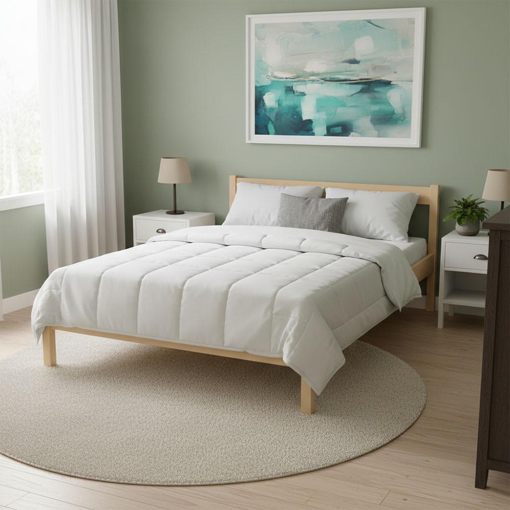 Кровать двуспальная Mebigrand MG01 лакированная деревянная 160x200 см Прозрачный (MBG-21876)