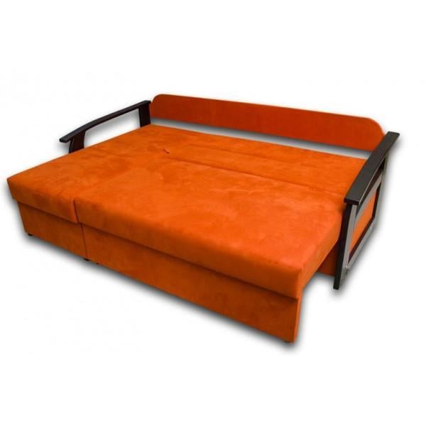 Диван раскладной угловой Lectus Бонель Лацио ортопедический с пружинным блоком металл/дерево/ДСП/текстиль Оранжевый