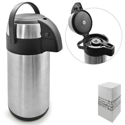 Термос помповий Stenson з нержавіючої сталі з ручкою 4 л (30515) - фото 3