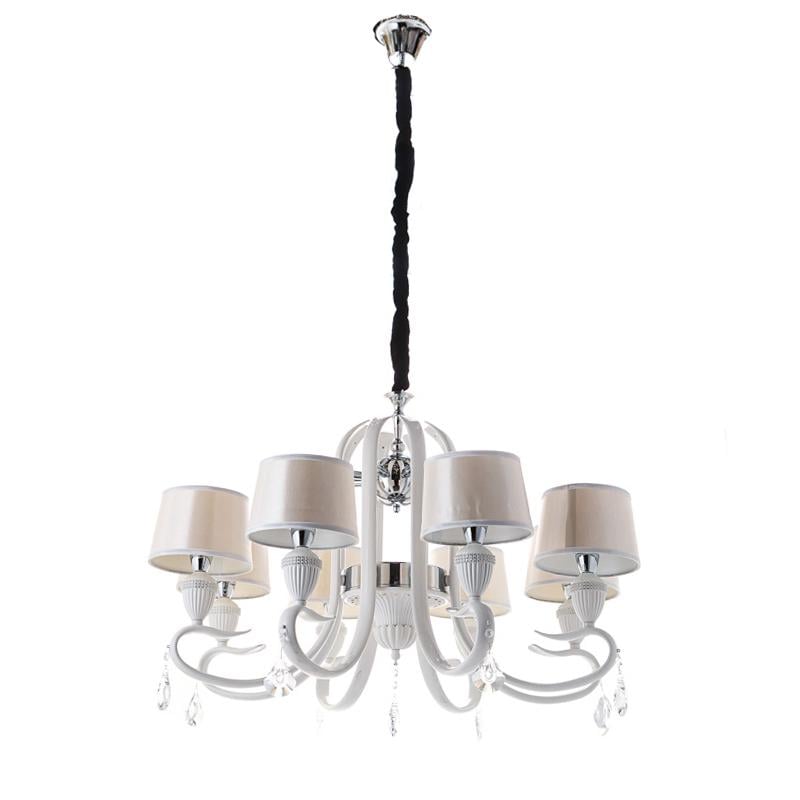 Люстра підвісна Light House  ES-15842/8 на вісім ламп з абажурами Білий