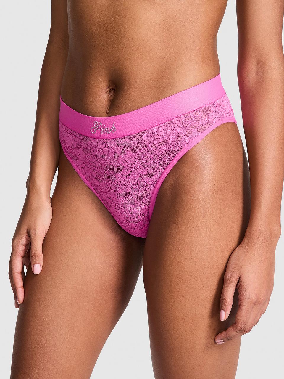 Трусики женские Victoria's Secret Bling Lacie Logo Brazilian M Розовый (283789979583)